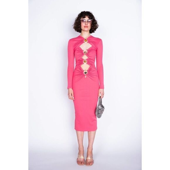 CHRISTOPHER ESBER Elongated Orbit Ruched Dress US8 (AU12) - Picture 7 of 12